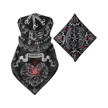 Imagem de Bandana Retrô De Caveira Punk Para Motociclistas, Cobertura Facial Res