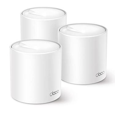 Imagem de [NOVO] TP-Link Deco X10 (3 un.) Sistema Mesh Wi-Fi 6 para casa toda Dual Band AX1500, cobre até 520 m², 120 dispositivos, 2 portas gigabit, instalação por app Deco, Mesh com IA, Controle Parental