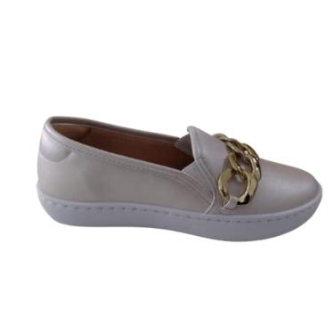 Imagem de Tênis Santinelli Casual Slip On 1448025 Perola Tamanho:39;Cor:Branco