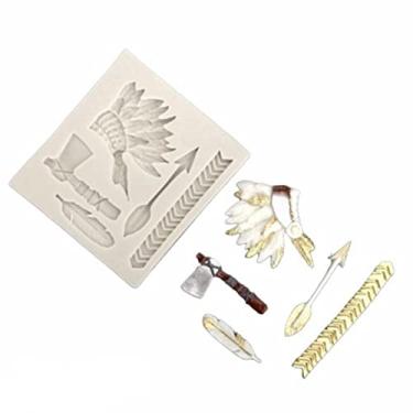 Imagem de Molde De Silicone Índio, Tribo,arco E Flecha Rb025