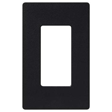 Imagem de Lutron Placa de parede decorativa Claro para 1 Gang, cetim, meia-noite (pacote com 1) | SC-1-MN
