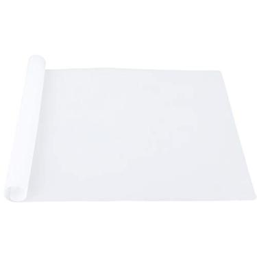 Imagem de Tapete de silicone antiaderente KimTin extra grande multiuso para confeitaria, tapete protetor de argila, antiderrapante, tapete de mesa resistente ao calor, 60 cm (translúcido)