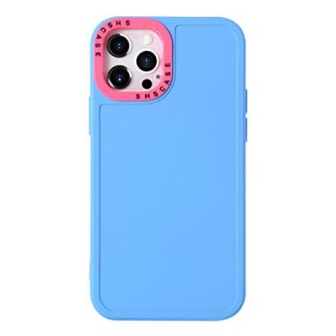 Imagem de Para capas de iPhone Capa de telefone de cor doce para iPhone 13 12 11 Pro Max XS Max X XR 7 8 Plus Proteção de câmera macia Capa à prova de choque, T7, para iPhone SE 2020