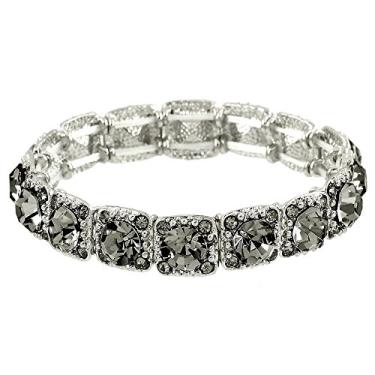 Imagem de Pulseira de casamento com cristal elástico Falari, caixa de presente incluída