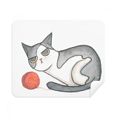 Imagem de Pano de limpeza de tela Miaoji pintura aquarela fantoche gato, 2 peças tecido de camurça