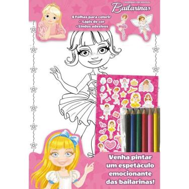 Imagem de Bailarinas - Colorindo com Adesivos 02