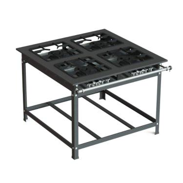 Imagem de Fogão Industrial 30x30 P7 4 Bocas Baixa Pressão 4 QD - JL Colombo