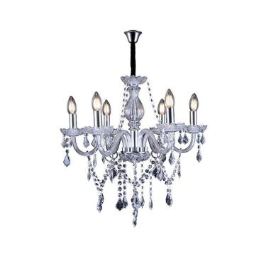 Imagem de Lustre Pendente Taschibra Glam 6 Transparente E14 Bivolt