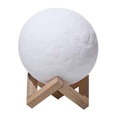 Imagem de homozy Purificador De óleo USB Umidificador De Ar Aroma Essential 3D Moon Light Difusor - 880ml - 13cm