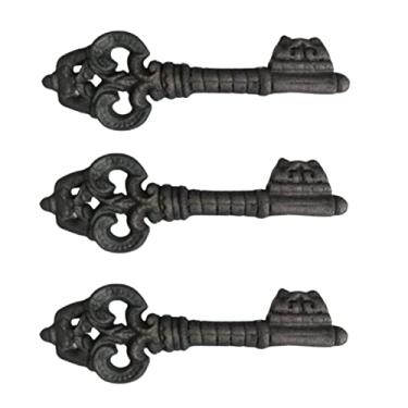 Imagem de Kit 3 Chaves Decorativas Rústica Enfeite em Ferro Nº 02 26cm