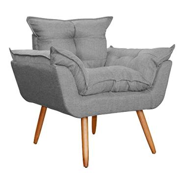 Imagem de Poltrona Decorativa Opalla Para Sala Linho Cores - DS Estofados