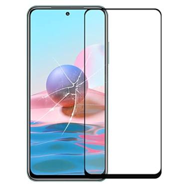 Imagem de HONGYAN Peças de substituição de telefone celular Lente de vidro externo da tela frontal com OCA opticamente claro adesivo para Xiaomi Redmi Note 10 4G Acessórios telefônicos