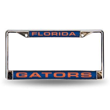 Imagem de Rico Industries NCAA Florida Gators – Moldura de placa de licença cromada padrão incrustada a laser, 15 x 31 cm