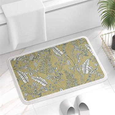 Imagem de SHENGANG Tapete de banheiro Microfibra Banheira Piso Lateral Antiderrapante Tapetes Higiênico Capacho para Chuveiro, 24,40x60cm