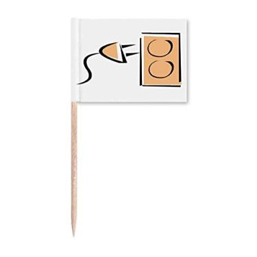 Imagem de Cabo de carregamento plugue padrão palito bandeiras marcadoras decoração de festa