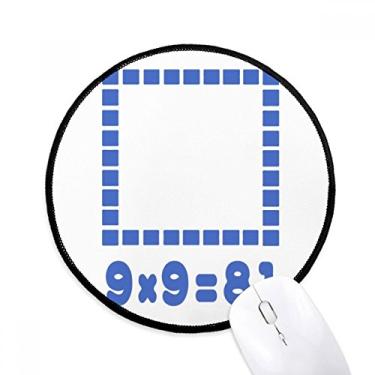 Imagem de DIYthinker Área quadrada azul ilustração padrão mouse pad desktop escritório tapete redondo para computador