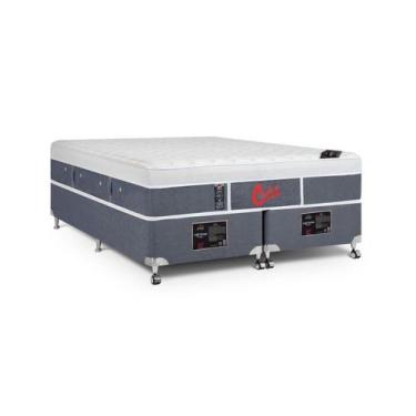 Imagem de Cama Box + Colchão Castor King Size Plush Light Stress 193X203x74cm