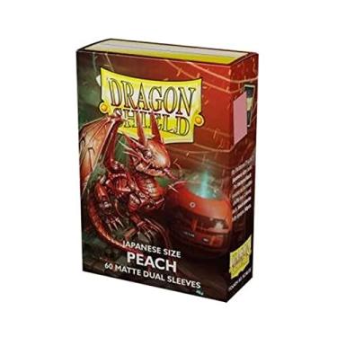 Imagem de Arcane Tinmen Dragon Shield Sleeves– Matte Japanese: Dual Peach 60CT- Card Sleeves are Smooth & Tough - Compatible with Yugioh & Cardfight Vanguard, Black (AT-15153)