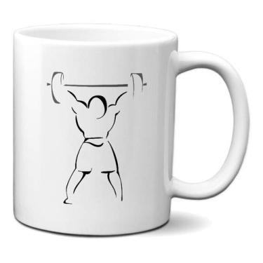 Imagem de Caneca Academia Barra Supino Halteres Presente Musculação