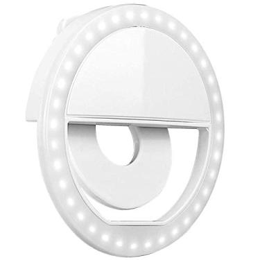 Imagem de Anel de selfie de iluminação circular LED com clipe para celular, iPhone, iPad, laptop, fotografia, gravação de vídeo TIK Tok recarregável – Universal...