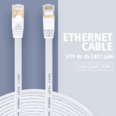 Imagem de Cabo de rede ethernet cat7 cat6 lan utp para roteador, laptop, cabo utp de ligação, 15m/20m/30m