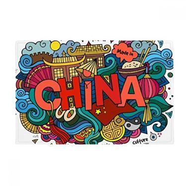 Imagem de DIYthinker Feito na China Tapete de porta de banheiro com arte chinesa para viagem, tapete antiderrapante