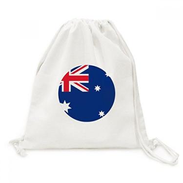Imagem de Mochila de lona com cordão e bandeira nacional da Austrália