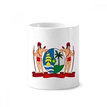 Imagem de Suriname South Ameica Nacional Emblema Escova de Dentes Caneca, Suporte de Cerâmica