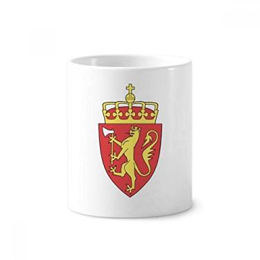 Imagem de Noruega Europa – Porta-canetas com emblema nacional de cerâmica