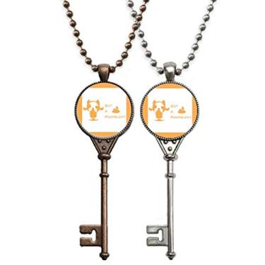 Imagem de OFFbb-USA Colar feroz Boston Terrier cocô chave com pingente joia decoração de casal