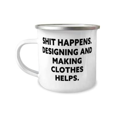 Imagem de Shit Happens. Design e fabricação de roupas ajudam. Caneca de campista de 355 ml, design e fabricação de roupas presentes, bonita para homens e mulheres
