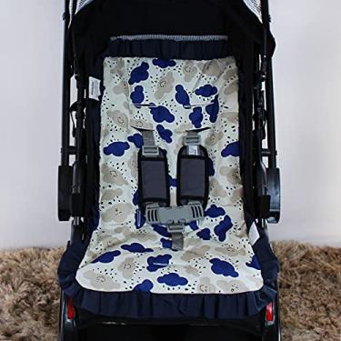 Imagem de Capa de Carrinho Acolchoada Macia MT Várias Estampas (Nuvem Marinho)