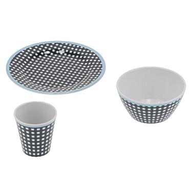 Imagem de Conjunto de louça, reutilizável, bonito e requintado, conjunto de pratos antiqueimadura para decoração de casa, presentes de boas-vindas, para escritório, hotel, restaurante, casamento