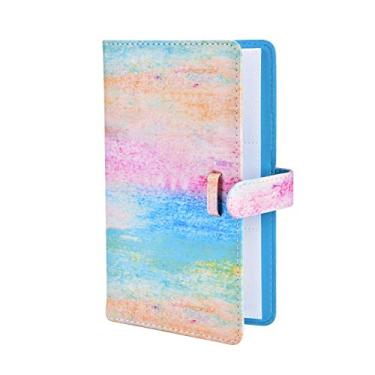 Imagem de CUYT Álbum de fotos de 7,6 cm, 16 páginas individuais, mini duráveis para álbum de casamento, álbum de graduações, álbum de noivado, álbum de visitas (pintura a óleo)