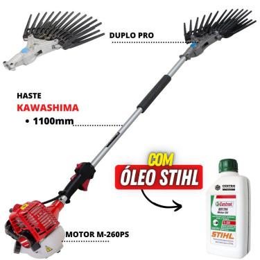 Imagem de Derriçadeira Kawashima com Braço 1100mm Motor á Gasolina 2T 26cc e Kit de Garra Dupla I...