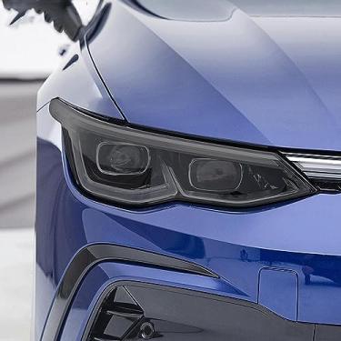 Imagem de LAVIYE Farol do carro película protetora fumado preto resistente a riscos adesivo transparente TPU, para Volkswagen VW Golf 8 MK8 2020-2023