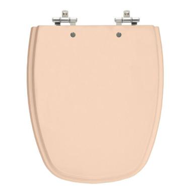 Imagem de Assento Sanitário Monte Carlo Rosa Floral Tampa para Vaso Deca de Madeira Laqueada