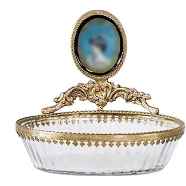 Imagem de Caixa Para Saboneteira, Suporte Para Organizador De Banheiro, Caixa De Sabonete - Bandeja De Sabonete Artesanal Vintage De Vidro De Latão, Caixa De Armazenamento Multifuncional Para Banheiro,Pleas