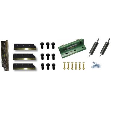 Imagem de Kit Jogo de faca + contra faca + suporte faca + Par de molas + parafusos ensiladeira nogueira en9