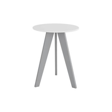 Imagem de Mesa Cabeceira Infantil Retrô 7103 Branco-cinza - Peroba