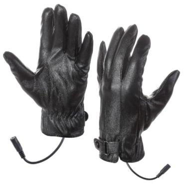 Imagem de Luvas Impermeáveis ​​de Couro PU Para Inverno Luvas Dedos Inteiros Luvas Quentes Elásticas Com Aquecimento USB Projetado Para Adolescentes Adultos Luvas Aquecidas Por USB Para Mulheres Luvas Por