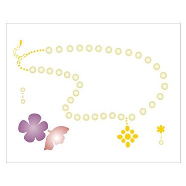 Imagem de Stencil de Plástico para Pintura OPA 20 x 25 cm - 1325 Colar de Pérolas