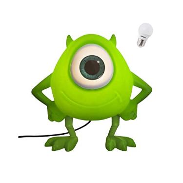 Imagem de Luminária Infantil Mike Wazowski Usare com Lâmpada LED Personagem Filme Monstros SA e Universidade Monstros Disney Pixar