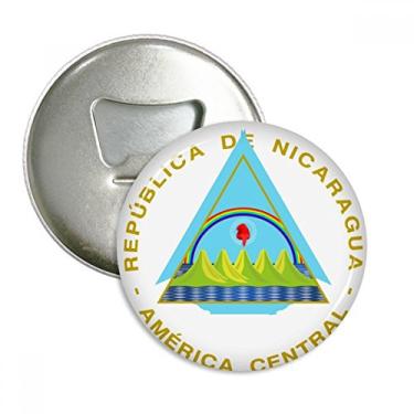 Imagem de Nicarágua Emblema Nacional Abridor de Garrafa Redondo, Ímã de Geladeira, 3 Peças Presente