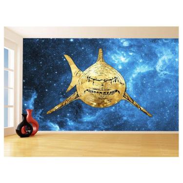 Imagem de Papel De Parede Animais Pop Art Tubarão Cores 3,5M Pxa566