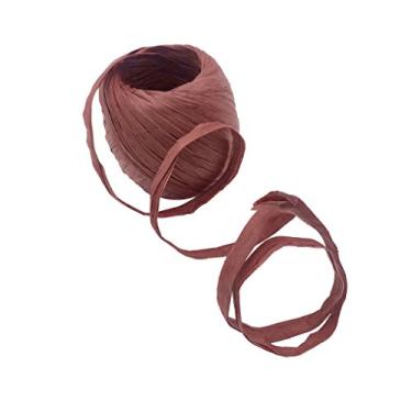 Imagem de Raffia Paper Ribbon 21 Colors 20m Decorating Flowers Gifts Wrapping Crafts Scrapbooking Card Making DIY Decoration Paper Twine Cake Package Accessories - redcoding/1679 (Color : Burgundy Red)