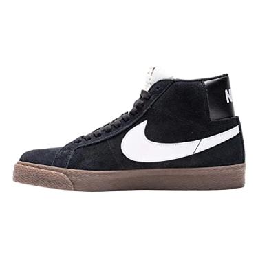 Imagem de Nike Blazer masculino SB Zoom MID preto/branco 864349 010 KC, Preto/branco, 44 BR