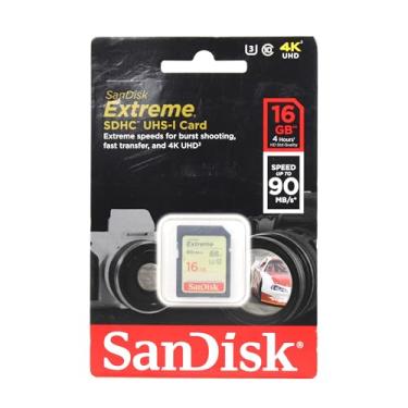 Imagem de Cartão Extreme Sdhc e Sdxc Uhs-I Card, SanDisk 16 GB, Cartões SD, Dourado
