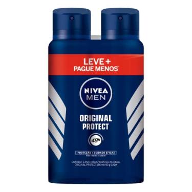 Imagem de KIT NIVEA Desodorantes Antitranspirante Aerosol Nivea Men Original Protect 48h 150ml - 2 unidades