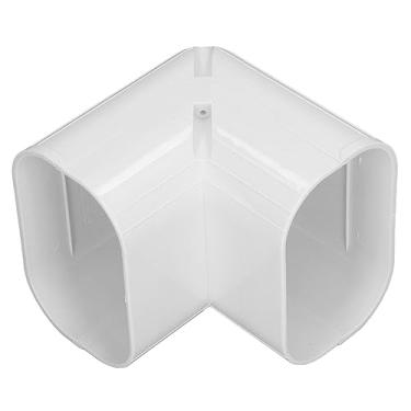 Imagem de Capa de Tubulação de Ar Condicionado, Tampa de Tubulação de Ar Condicionado de Cotovelo Vertical para Conjunto de Cobertura de Linha Dividida de PVC Decorativo de Com
